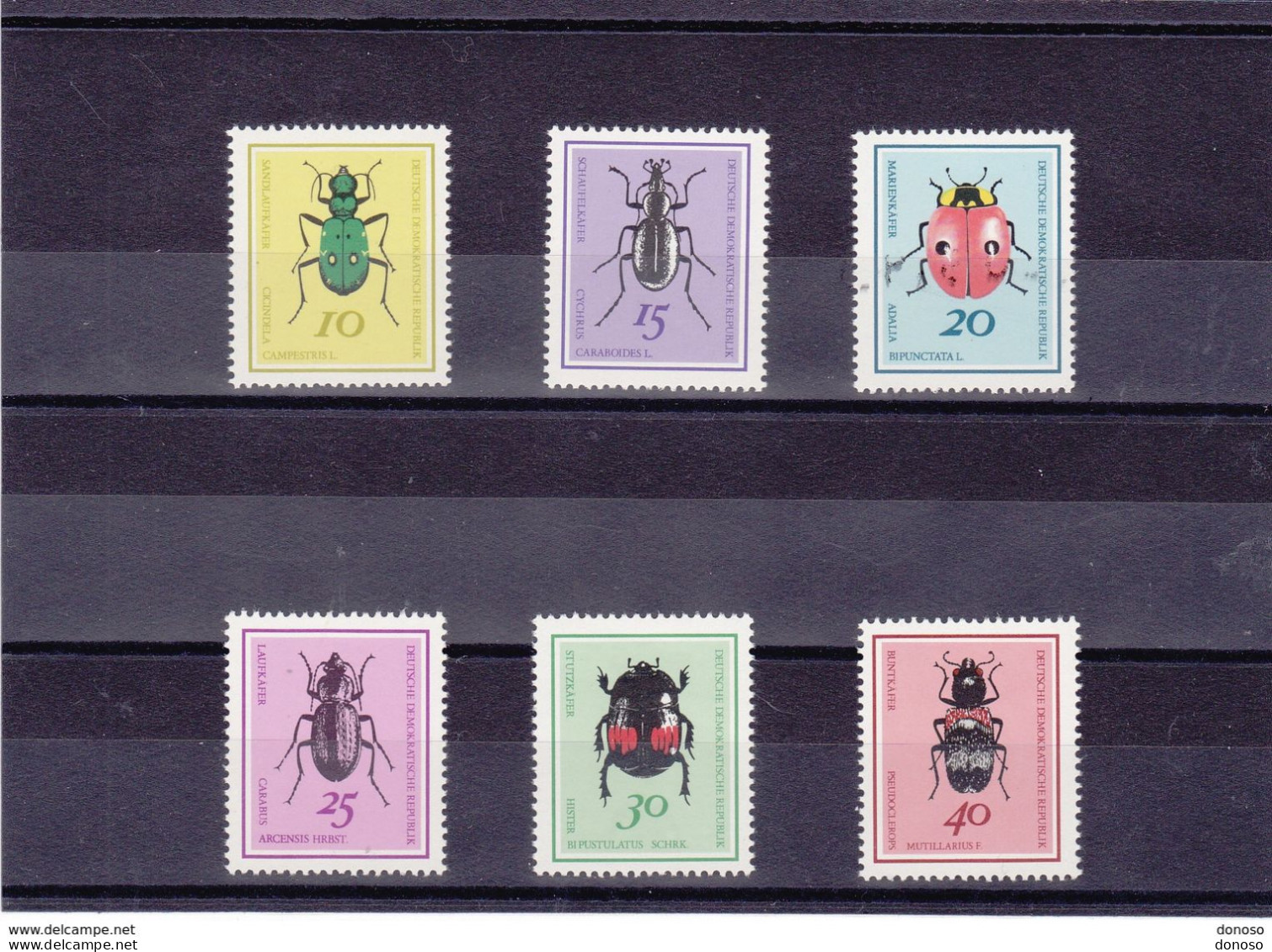 RDA 1968 INSECTES, Coléoptères Yvert 1107-1112, Michel 1411-1416 NEUF** MNH Cote Yv 6 Euros - Ongebruikt