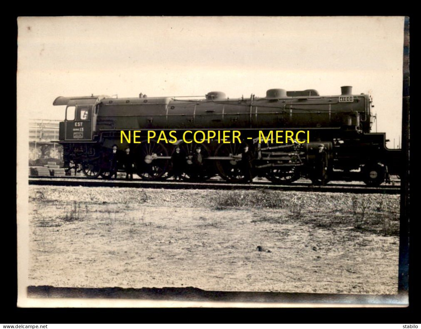 TRAINS - LOCOMOTIVE N°41001 SERIE 13 - CHEMIN DE FER DE L'EST - FORMAT 12 X 9 CM - Trenes