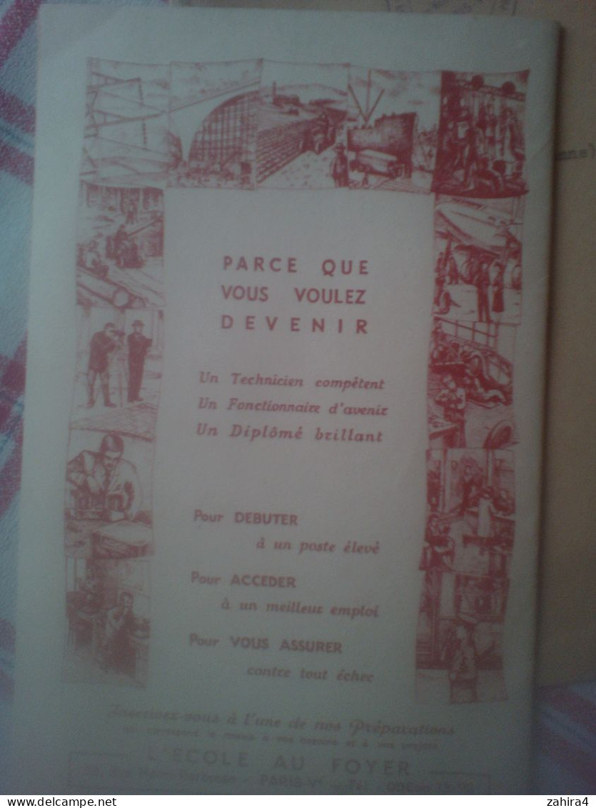 Rare - L 'école Au Foyer Sup. Tech. Professionnel ParisRenseignement Pub Inscription Et Livre D'or - Enveloppe D'origine - Ohne Zuordnung