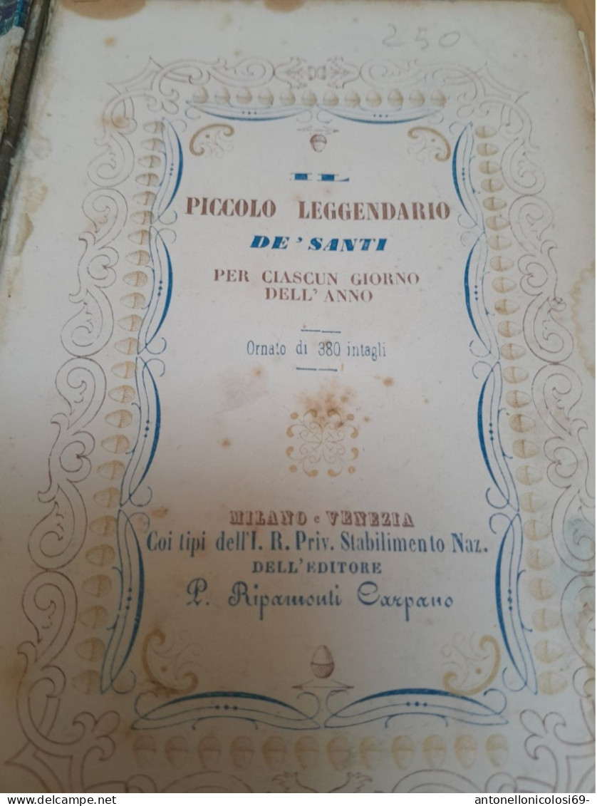Piccolo Leggendario De' Santi - Libros Antiguos Y De Colección