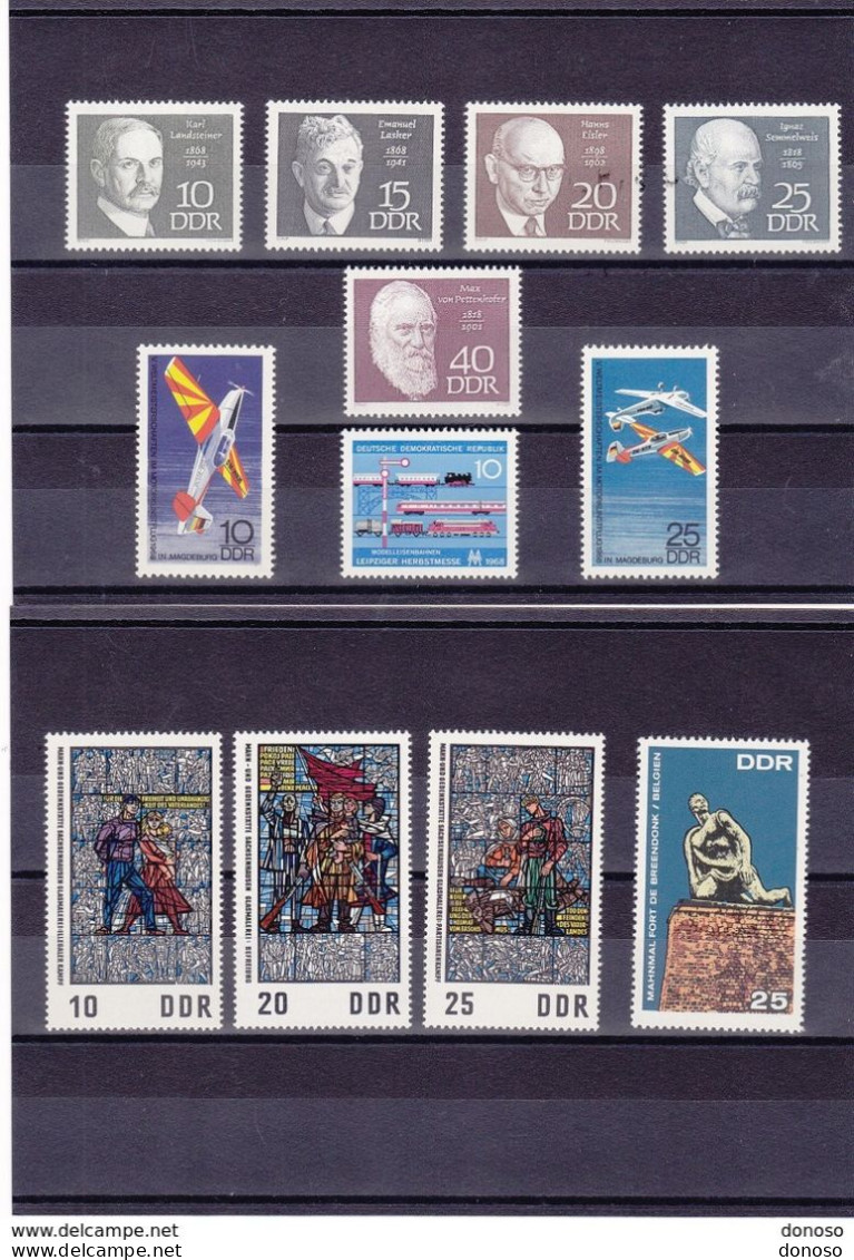 RDA 1968 Yvert 1042-1044 + 1082-1088 + 1095 + 1106 NEUF** MNH Cote : 8,30 Euros - Unused Stamps
