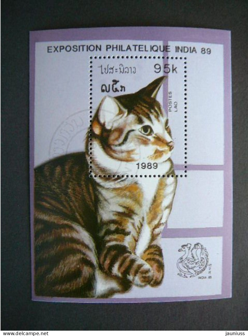 Cats # Lao 1989 Used #2  Laos - Domestic Cats