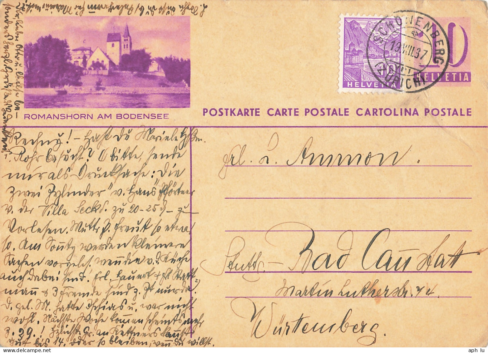 Bild-Postkarte Romanshorn (ad3991) - Stamped Stationery