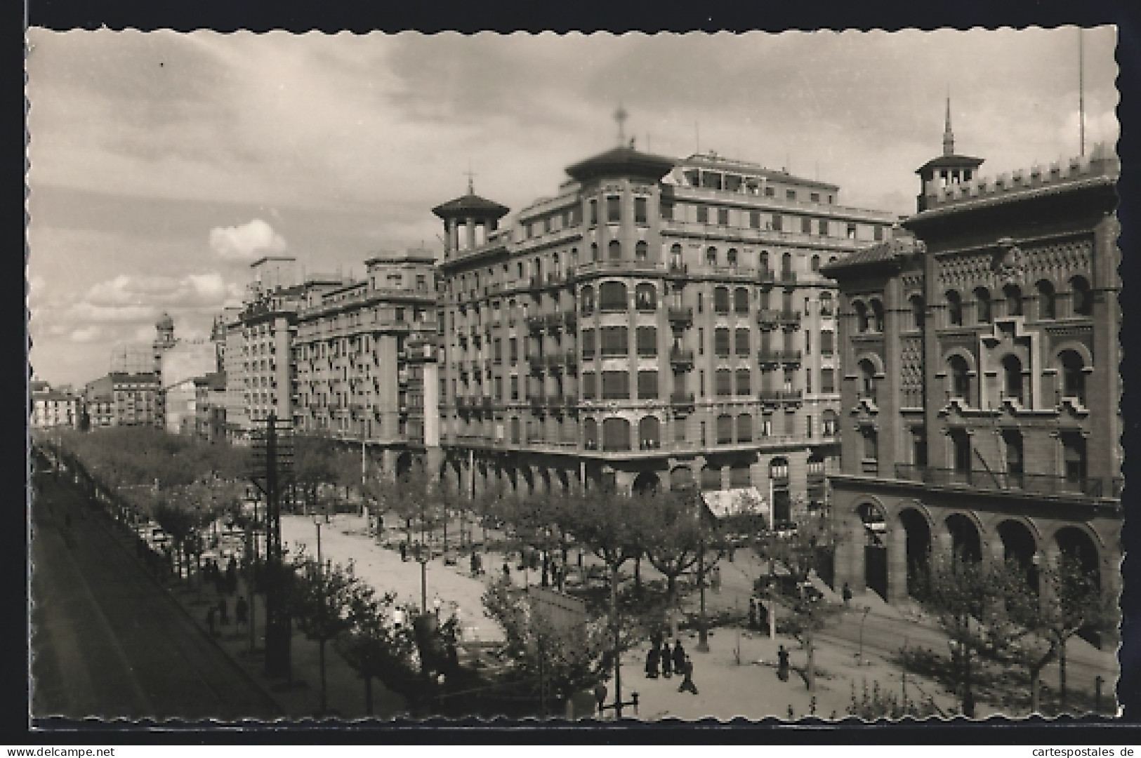 Postal Zaragoza, Paseo De La Independencia Y Casa De Correos  - Zaragoza