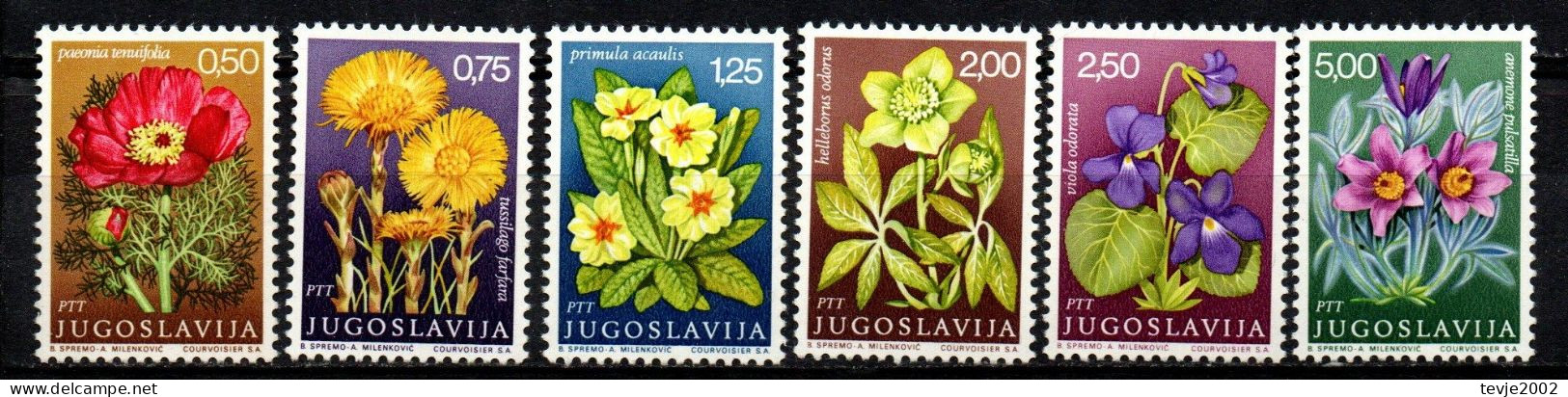 Jugoslawien 1969 - Mi.Nr. 1330 - 1335 - Postfrisch MNH - Blumen Flowers - Sonstige & Ohne Zuordnung