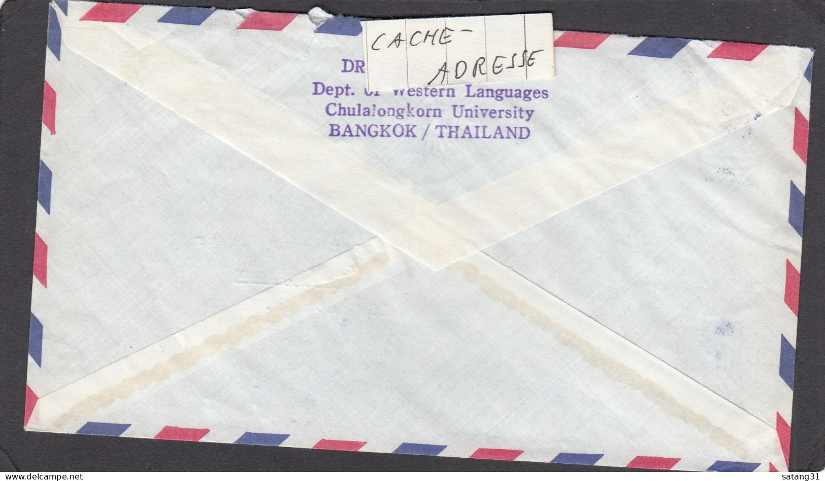 LETTRE PAR AVION AVEC 3 TIMBRES " DRAPEAU (THAI NATIONAL FLAG) ". - Thaïlande