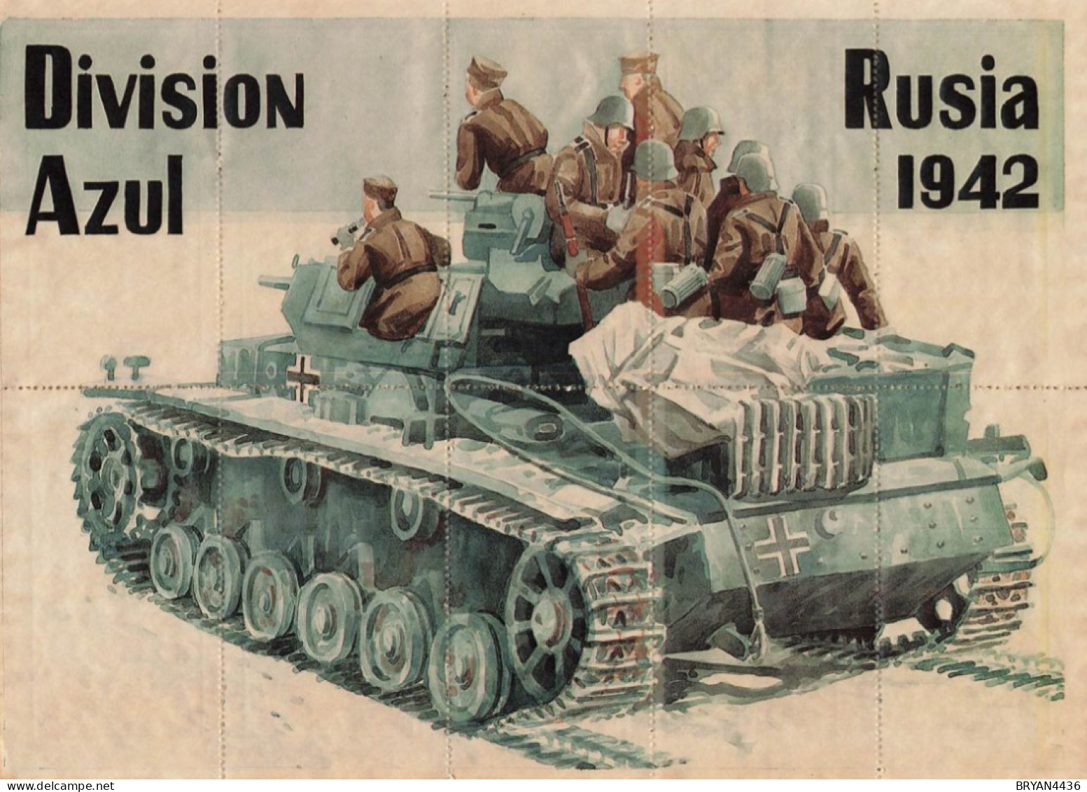 DIVISION AZUL - CAMPAGNE De RUSSIE -1942 - RARE BLOC COMPLET -10 VIGNETTES  - TIMBRES COUPON DE RATIONNEMENT - Historische Dokumente