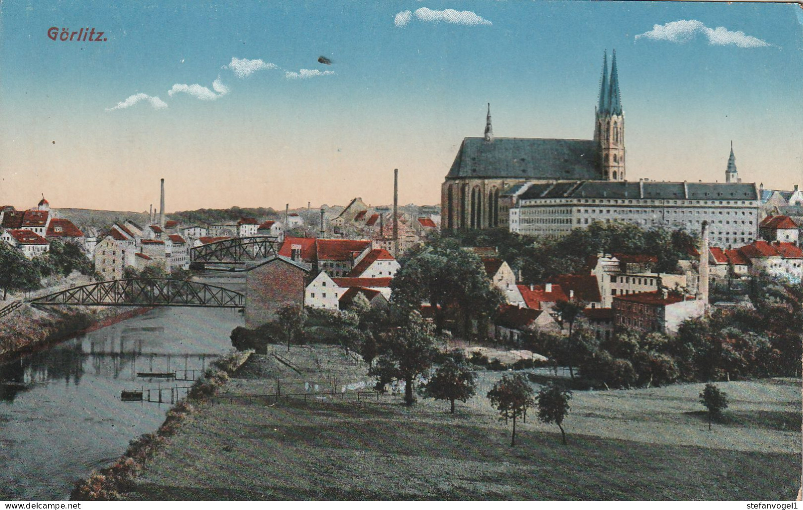 Görlitz   Gesch. 1915  Stadtpartie - Görlitz
