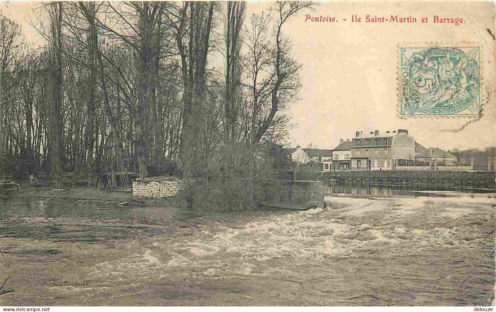 95 - Pontoise - Ile Saint Martin Et Barrage - CPA - Voir Scans Recto-Verso - Pontoise