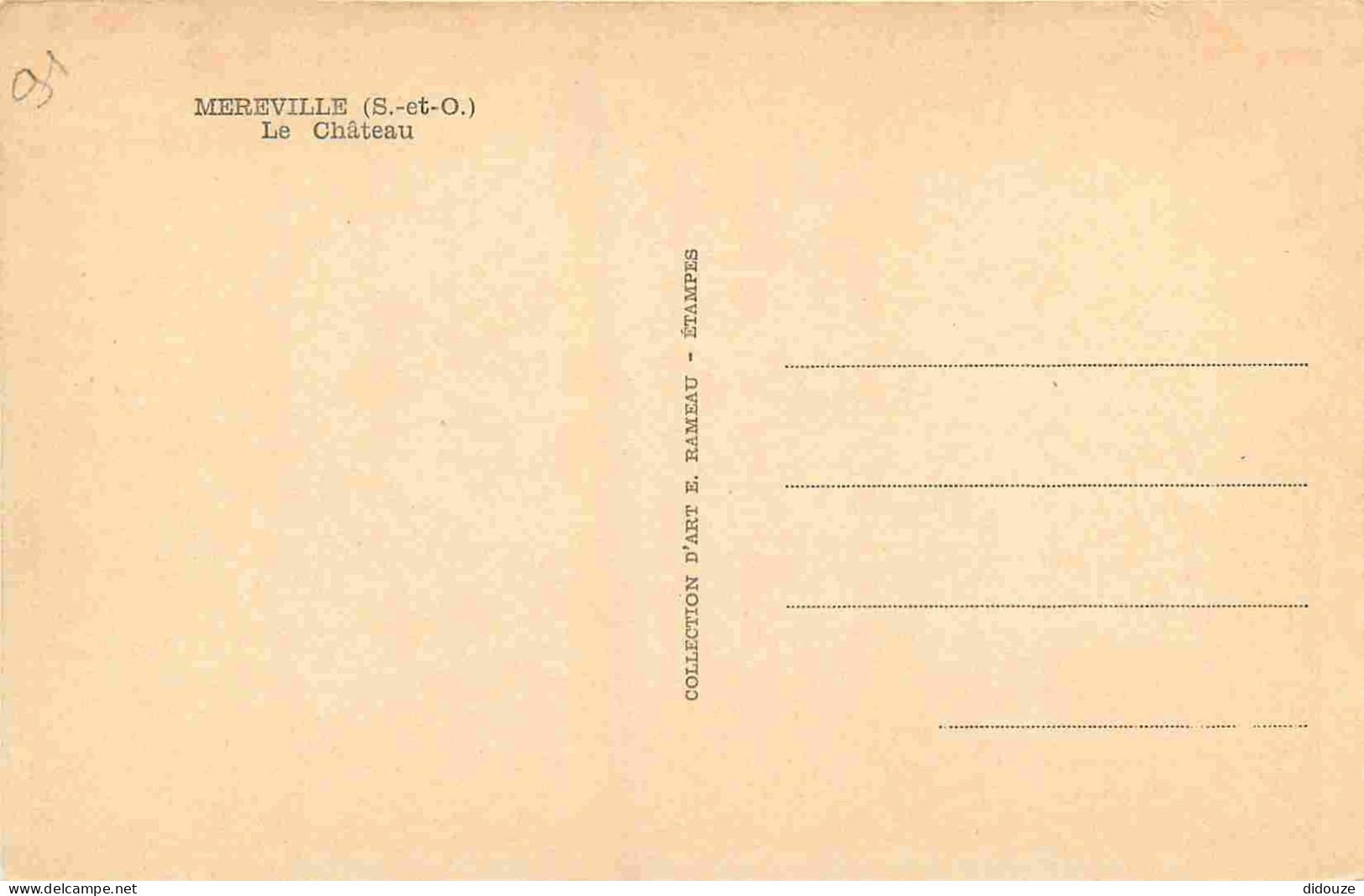 91 - Méréville - Le Château - CPA - Voir Scans Recto-Verso - Mereville