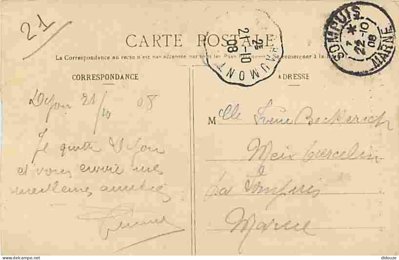 21 - Dijon - Eglise Notre Dame - Vue Prise De La Tour Des Etats De Bourgogne - Oblitération Ronde De 1908 - CPA - Voir S - Dijon