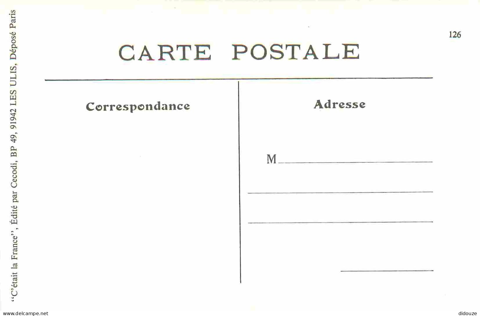 Reproduction CPA - 75 Paris - Paris Vécu - En Banlieue Le Dimanche - C'était La France - No 126 - CPM Format CPA - Carte - Other & Unclassified