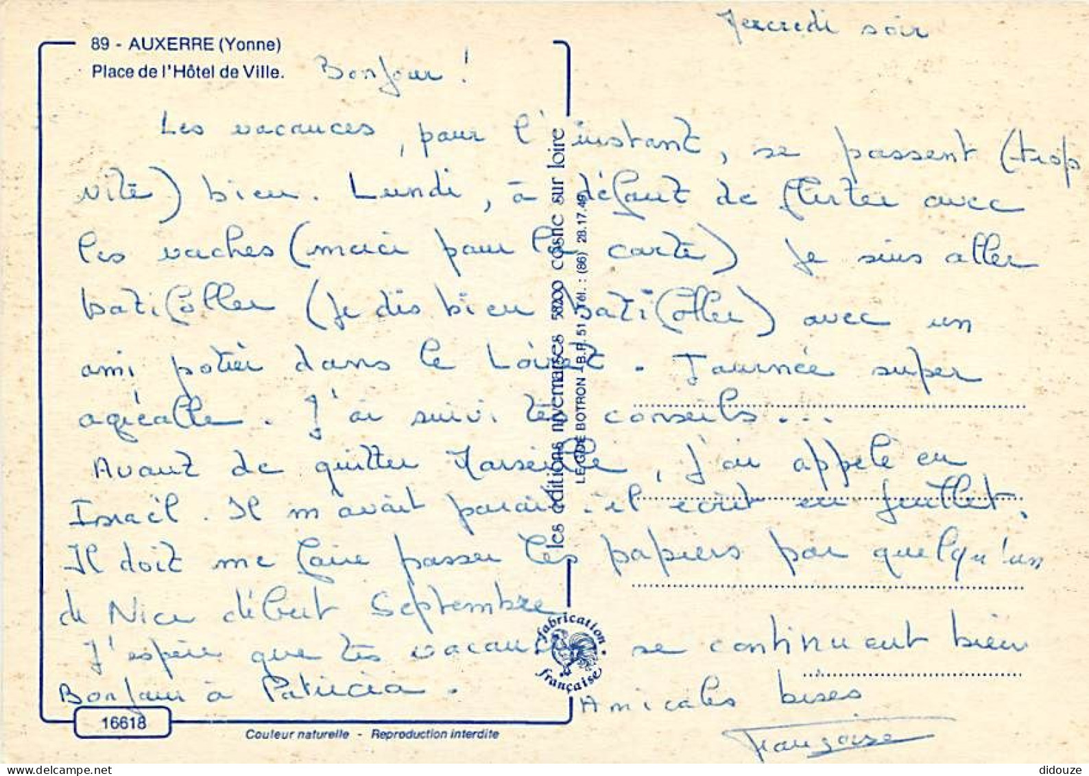 89 - Auxerre - Place De L'Hôtel De Ville - Maisons à Pans De Bois - CPM - Voir Scans Recto-Verso - Auxerre