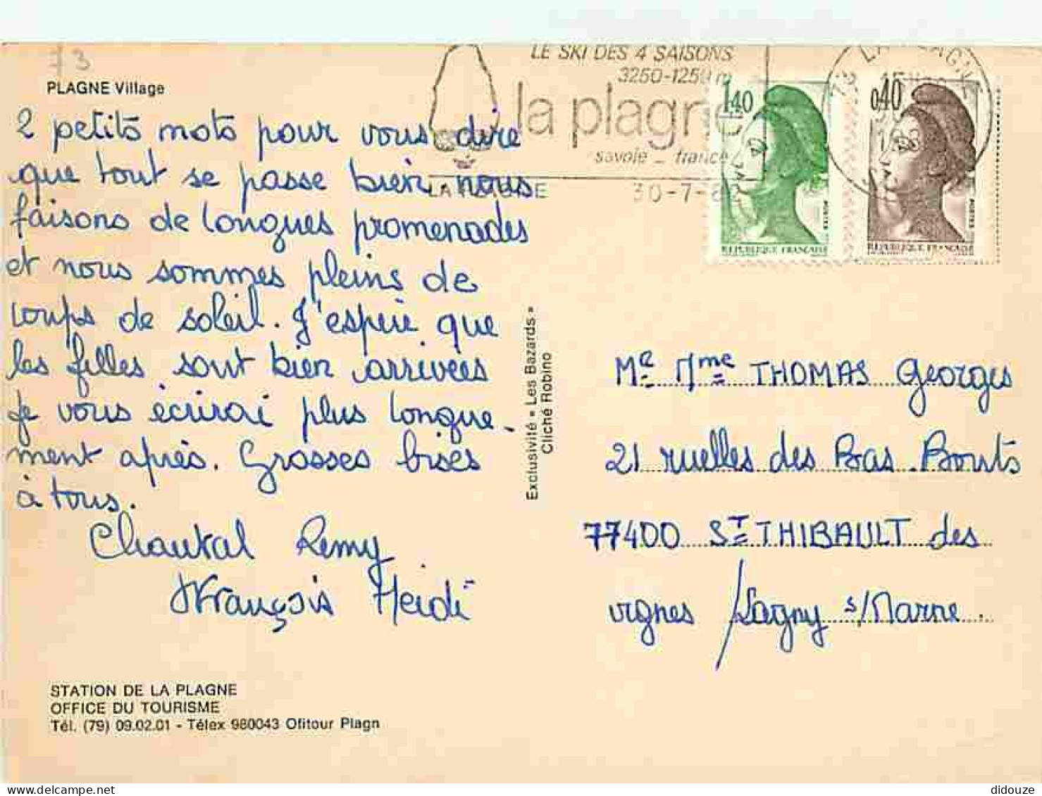 73 - La Plagne - Plagne Village - CPM - Voir Scans Recto-Verso - Andere & Zonder Classificatie