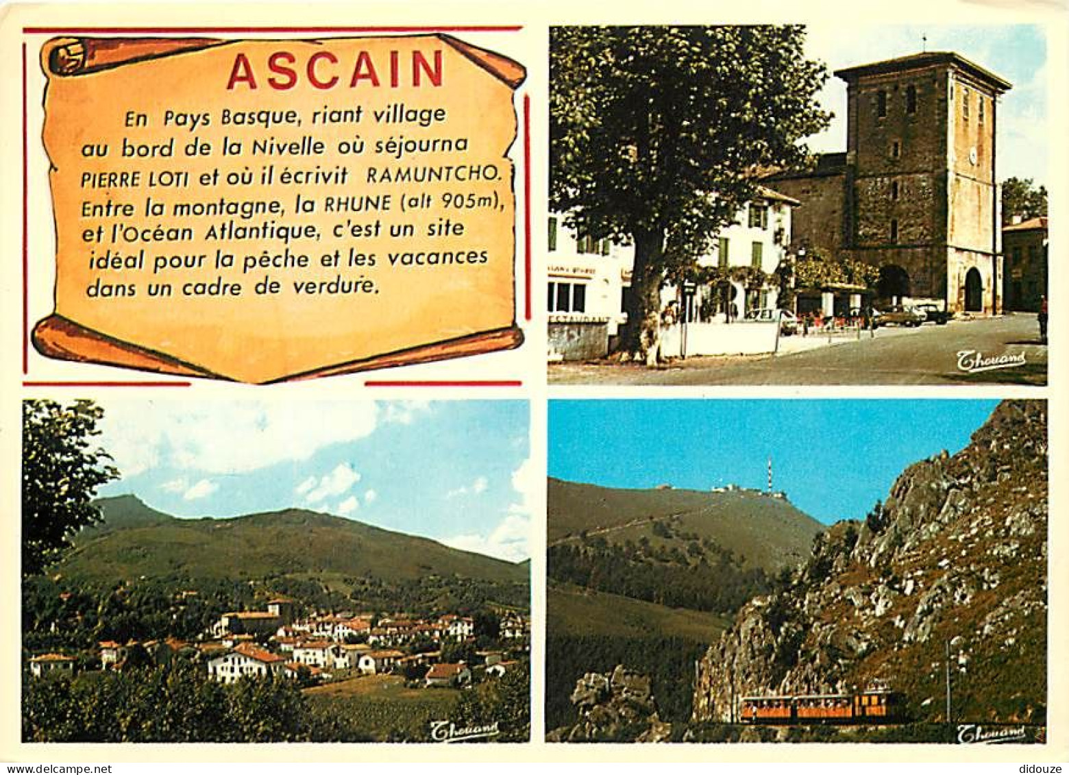 64 - Ascain - Multivues - Train - CPM - Voir Scans Recto-Verso - Ascain