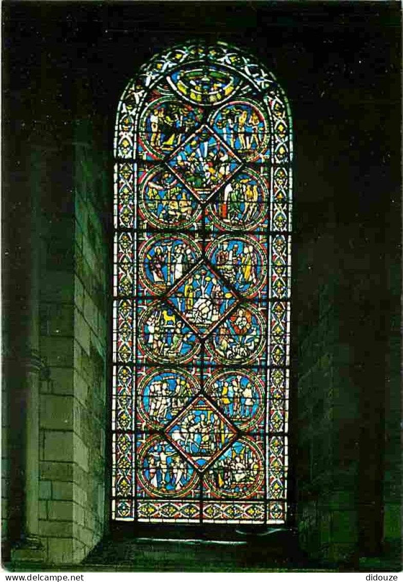 Art - Vitraux Religieux - Sens - La Cathédrale St Etienne - Vitrail Du Bon Samaritain - CPM - Voir Scans Recto-Verso - Paintings, Stained Glasses & Statues