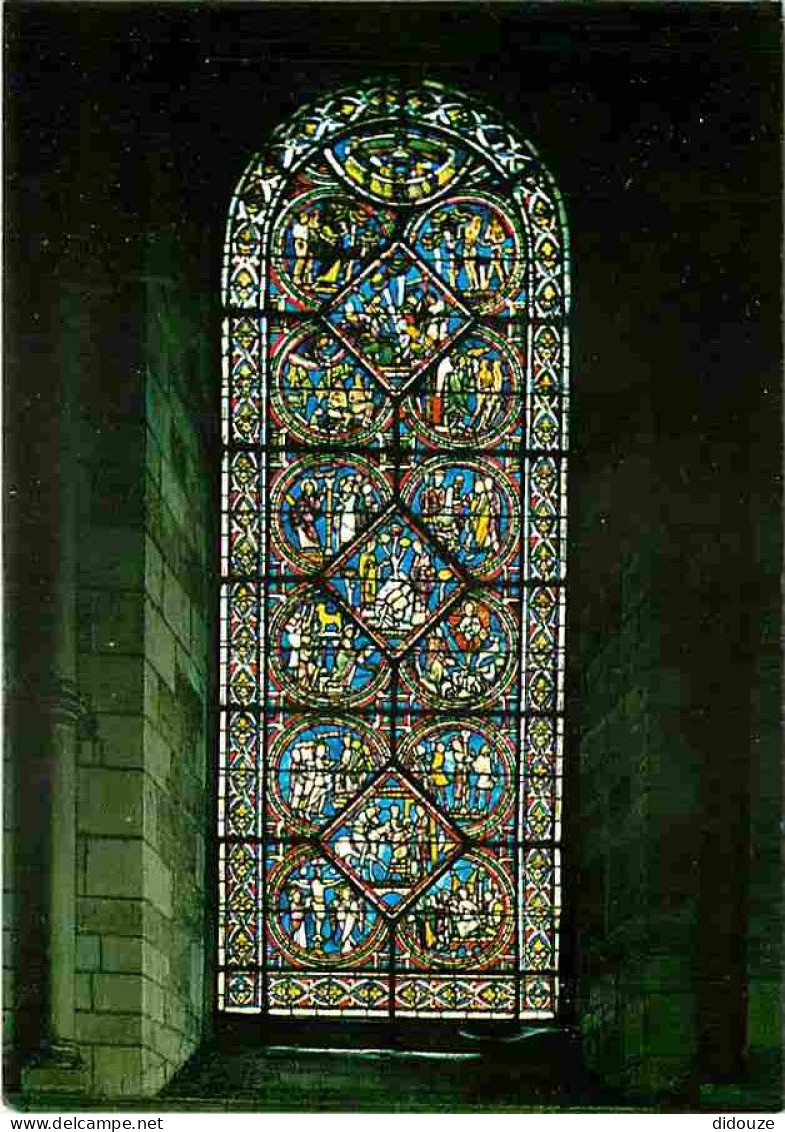 Art - Vitraux Religieux - Sens - La Cathédrale St Etienne - Vitrail Du Bon Samaritain - CPM - Voir Scans Recto-Verso - Tableaux, Vitraux Et Statues