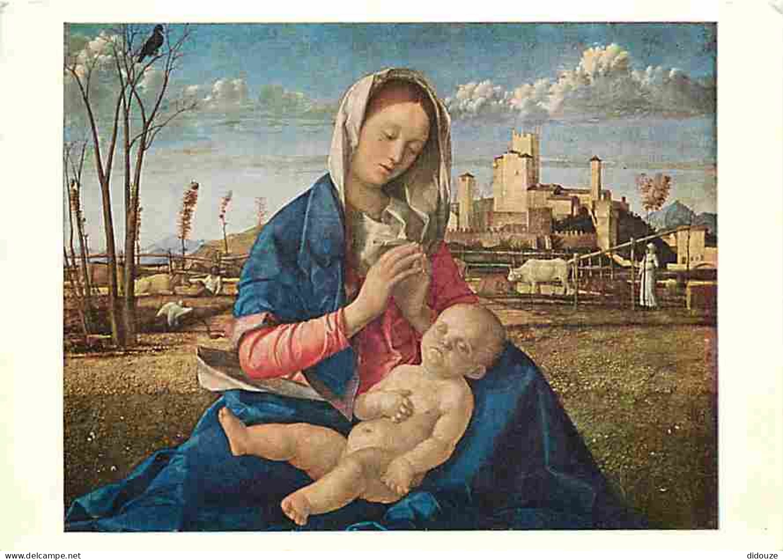 Art - Peinture Religieuse - Giovanni Bellini - The Madonna Of The Meadow - CPM - Voir Scans Recto-Verso - Paintings, Stained Glasses & Statues