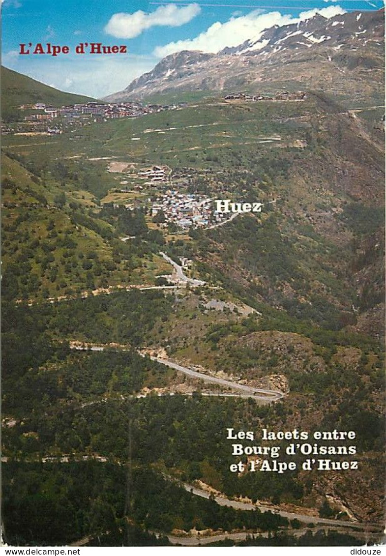 38 - Alpe D'Huez - La Magnifique Route En Lacets Entre Bourg D'Oisans, Altitude 719 Mètres Et L'Alpe D'Huez 1850 Mètres  - Autres & Non Classés