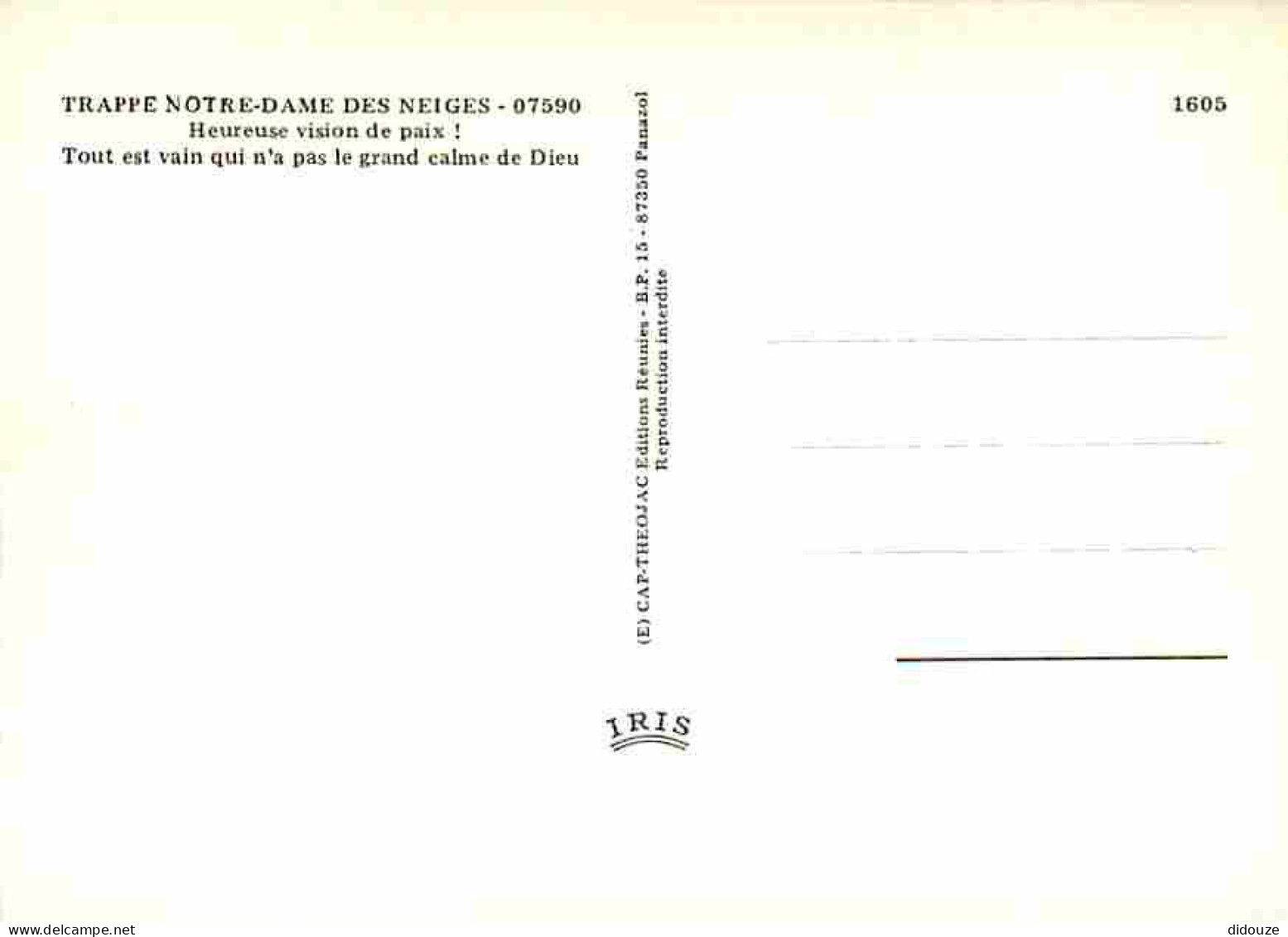 07 - L'Abbaye Notre Des Dame Des Neiges - Vue Générale - Carte Neuve - CPM - Voir Scans Recto-Verso - Autres & Non Classés
