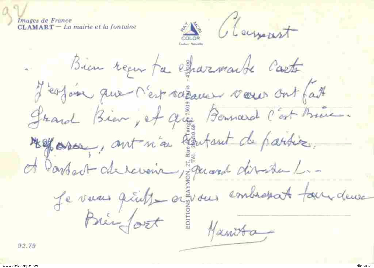 92 - Clamart - La Mairie Et La Fontaine - CPM - Voir Scans Recto-Verso - Clamart