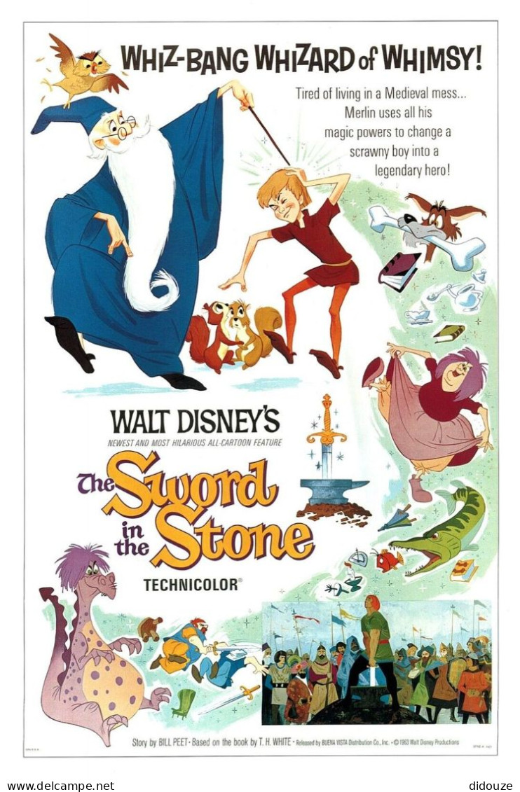 Cinema - The Sword In The Stone - Walt Disney - Dessin Animé - Affiche De Film - CPM - Carte Neuve - Voir Scans Recto-Ve - Affiches Sur Carte