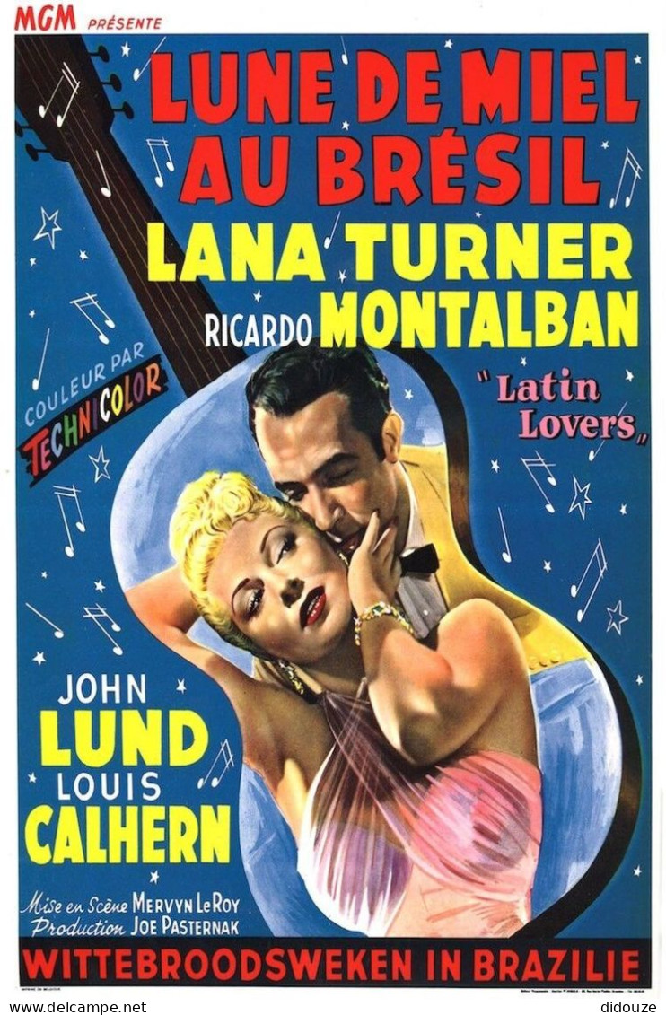 Cinema - Lune De Miel Au Brésil - Lana Turner - Ricardo Montalban - Illustration Vintage - Affiche De Film - CPM - Carte - Affiches Sur Carte