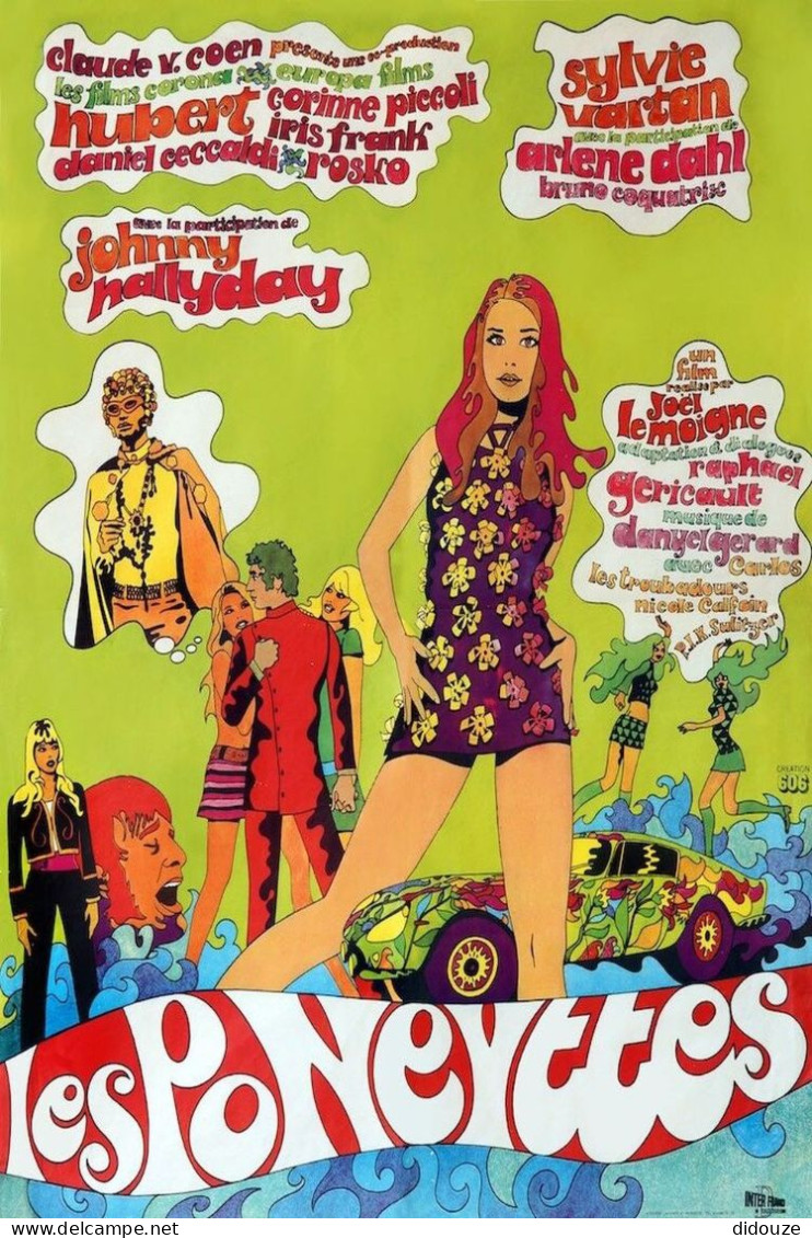Cinema - Les Poneyttes - Sylvie Vartan - Johnny Hallyday - Illustration Vintage - Affiche De Film - CPM - Carte Neuve -  - Posters On Cards