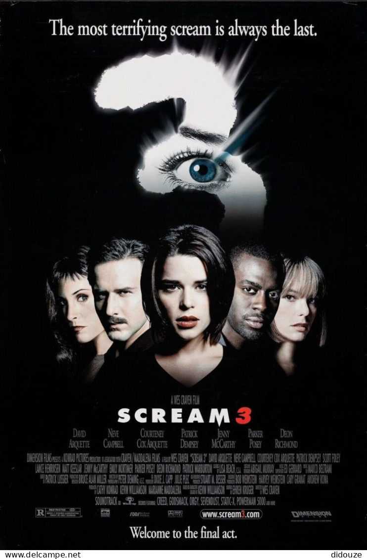 Cinema - Scream 3 - Affiche De Film - CPM - Carte Neuve - Voir Scans Recto-Verso - Manifesti Su Carta