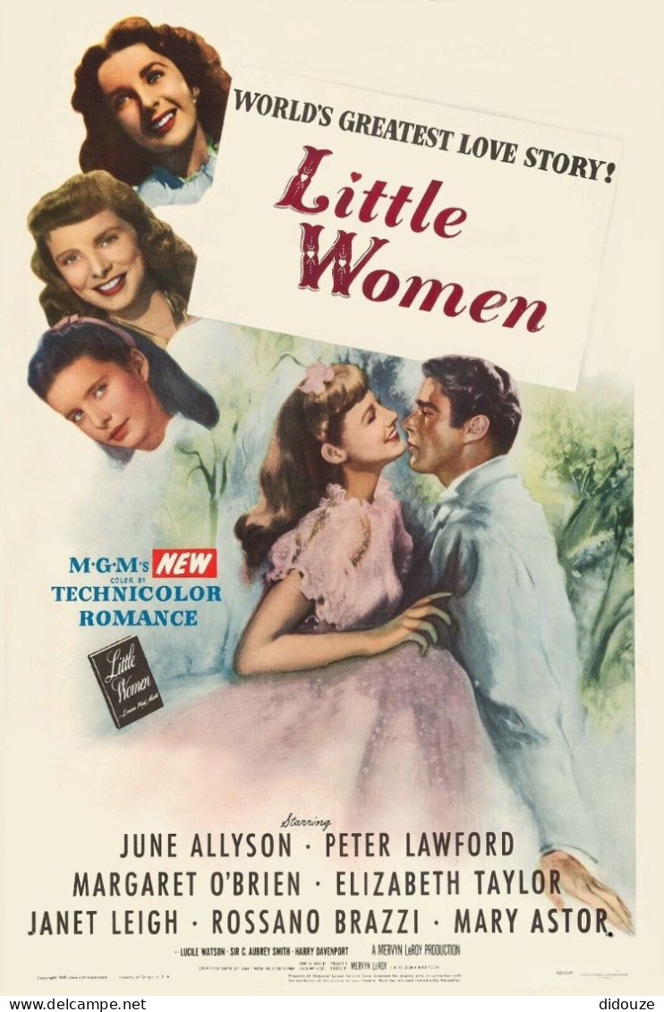 Cinema - Little Women - June Allyson - Peter Lawford - Illustration Vintage - Affiche De Film - CPM - Carte Neuve - Voir - Afiches En Tarjetas