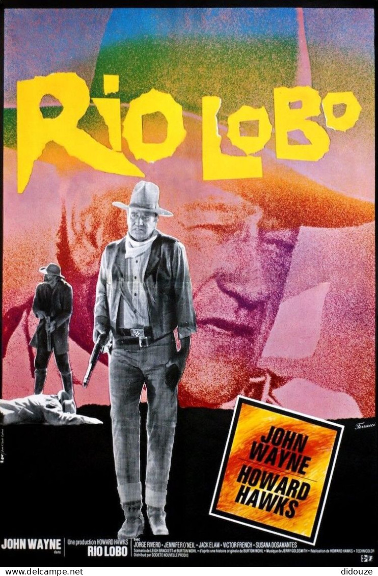 Cinema - Rio Lobo - John Wayne - Illustration Vintage - Affiche De Film - CPM - Carte Neuve - Voir Scans Recto-Verso - Afiches En Tarjetas
