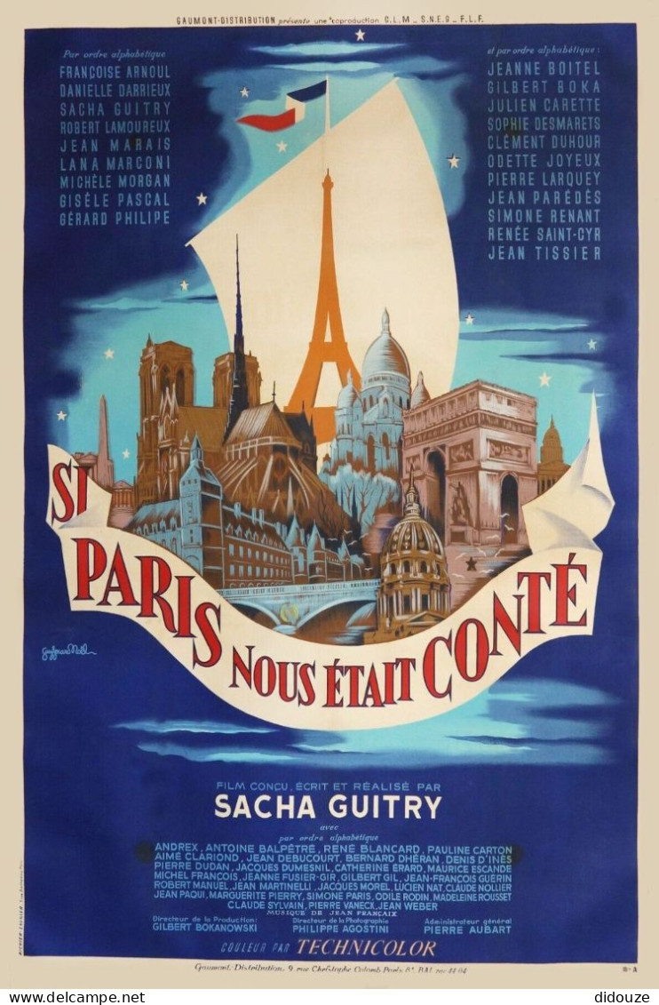 Cinema - Si Paris Nous était Conté - Illustration Vintage - Affiche De Film - CPM - Carte Neuve - Voir Scans Recto-Verso - Afiches En Tarjetas