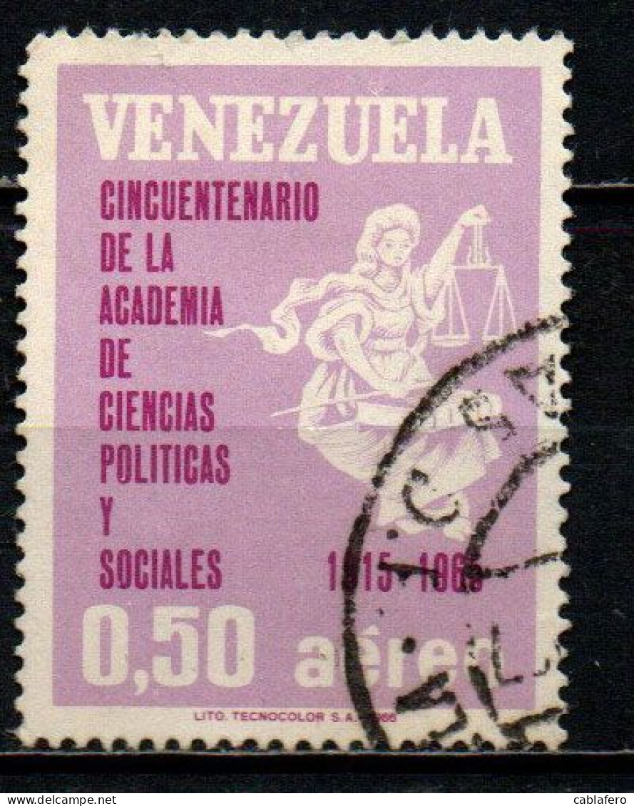 VENEZUELA - 1966 - 50th Anniversary Of The Academy Of Politicaland Social Sciences -  USATO - Venezuela