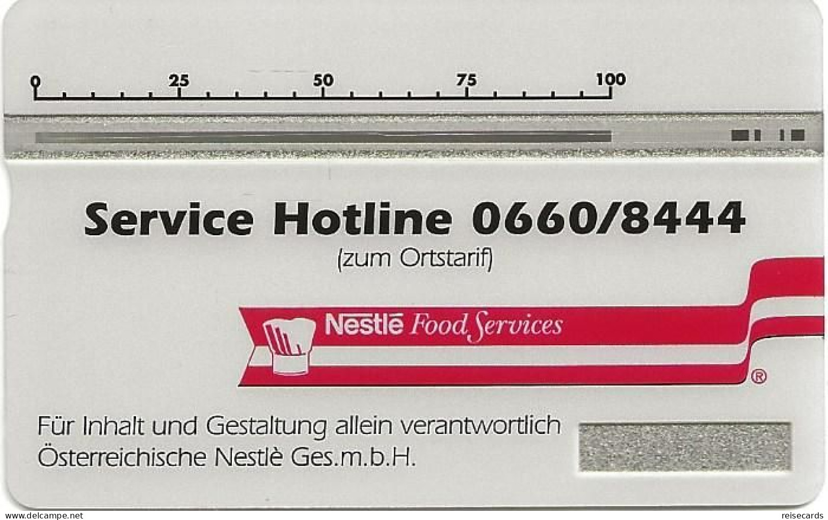 Austria: Telekom - 1997 701L Nestlé Food Service, Menu Degustation. Mint - Autriche