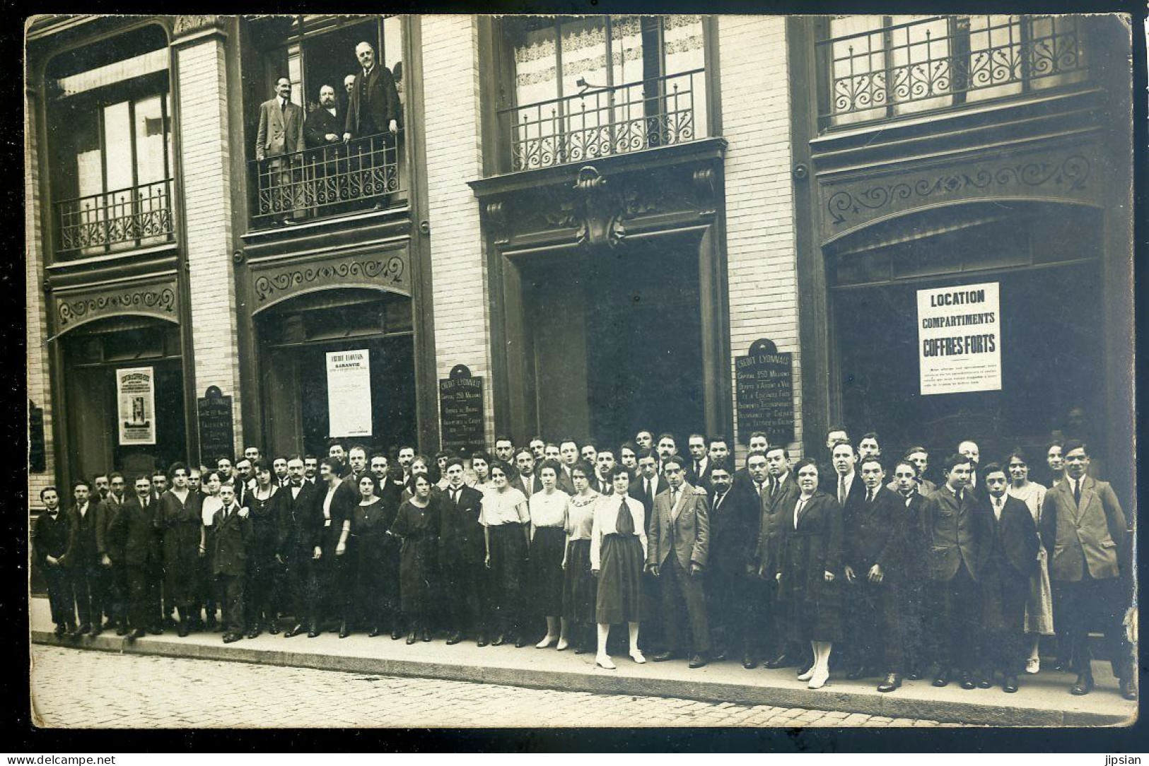 Cpa Carte Photo Banque Crédit Lyonnais à Situer ????   MAI24-11 - To Identify