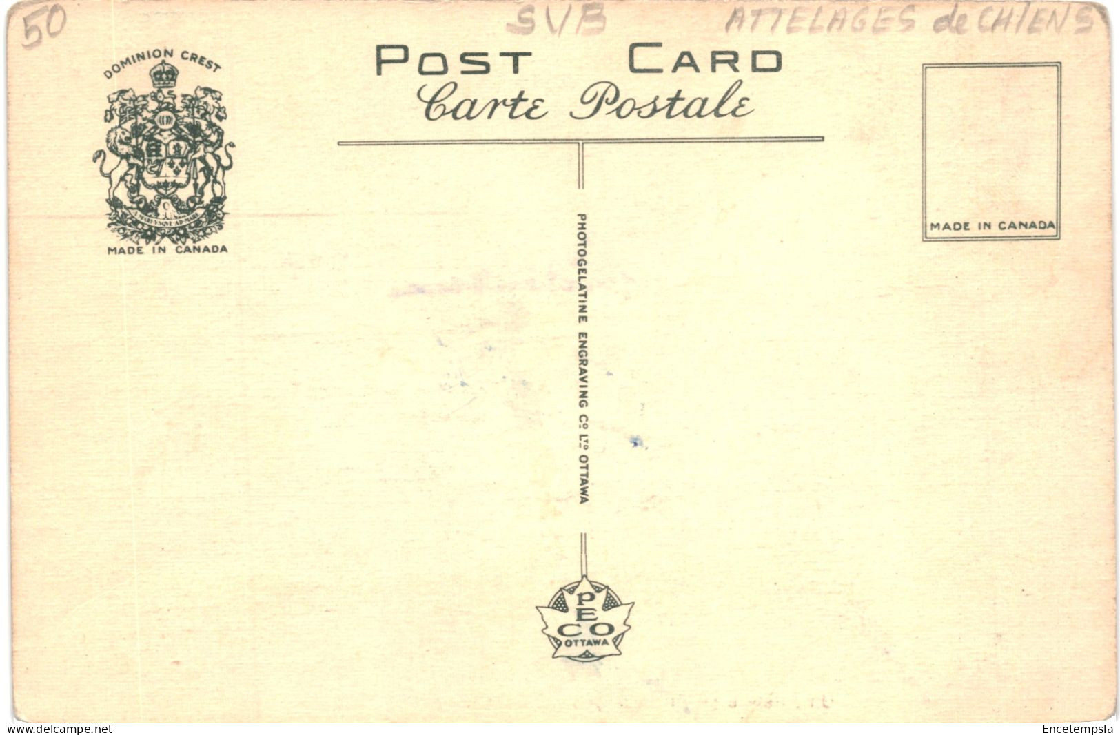 CPA Carte Postale Canada Québec Attelage De Chien  VM80627ok - Altri & Non Classificati