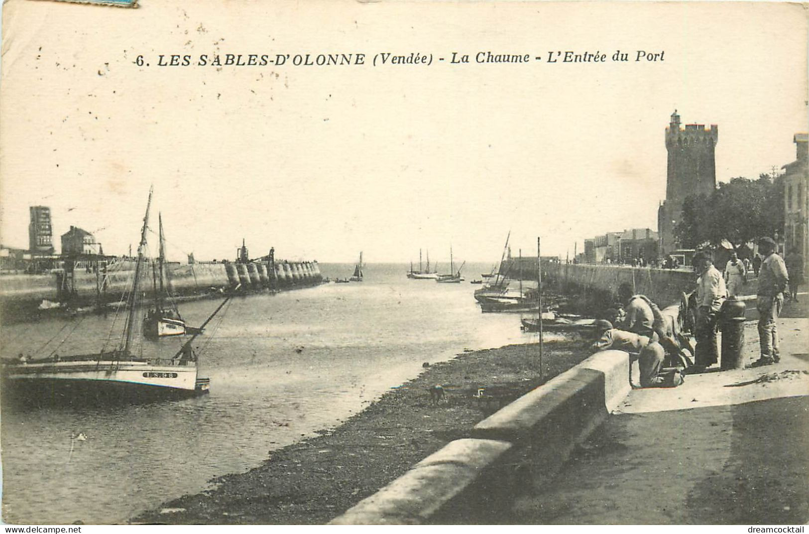 Top Promotion 2 Cpa 85 LES SABLES-D'OLONNE. Chaume Entrée Du Port Et Lac Tanchet 1925 (fine Plissure Coin Gauche Au Port - Sables D'Olonne