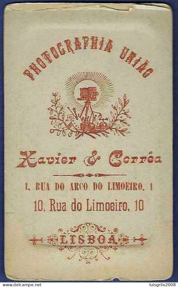 Portugal - PHOTOGRAPHIA UNIÃO, Xavier & Corrêa. Rua Do Limoeiro, Lisboa -|- Photography - 6,5x10,5 Cm. - Oud (voor 1900)