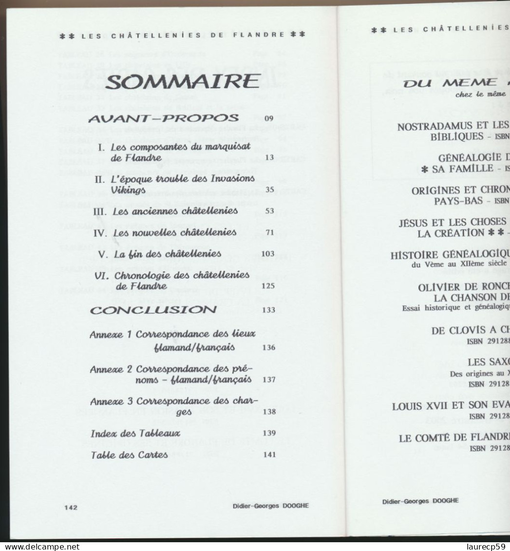 Livre -  Les Châtellenies De Flandre   - écrit Par Didier-Georges DOOGHE - éditions MCD 2003 - Picardie - Nord-Pas-de-Calais