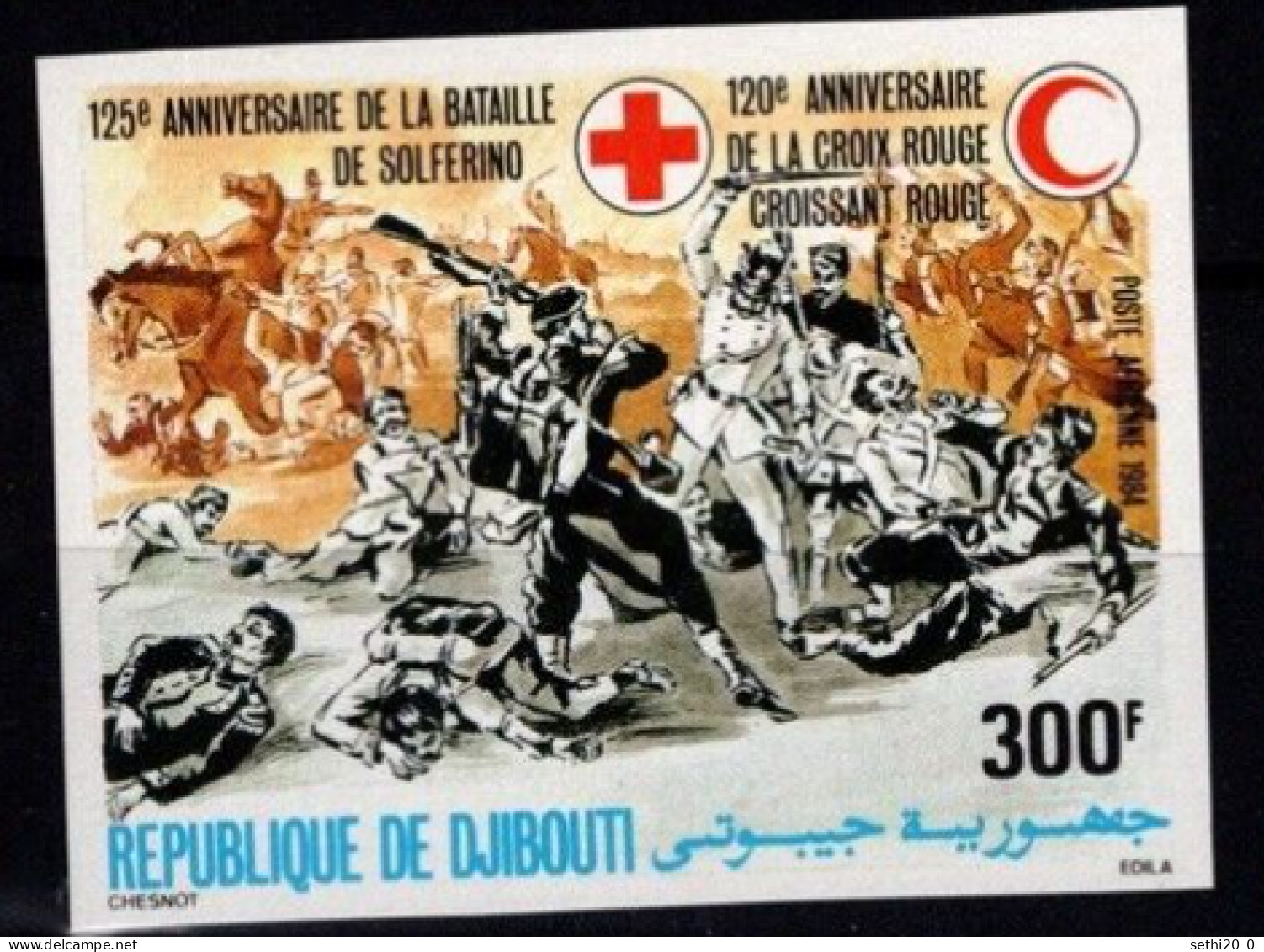 Djibouti 1983 Nobel Red Cross Croix Rouge  Imperf  MNH - Prix Nobel