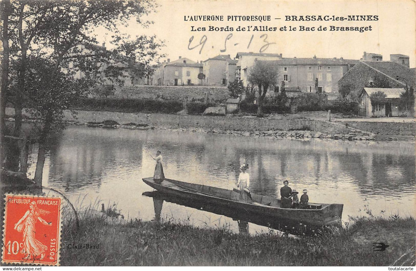 CPA 63 BRASSAC LES MINES LES BORDS DE L'ALLIER ET LE BAC DE BRASSAGET - Sonstige & Ohne Zuordnung