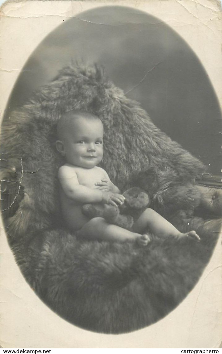 Social History Souvenir Real Photo Baby Bebe Fur Coat - Fotografie