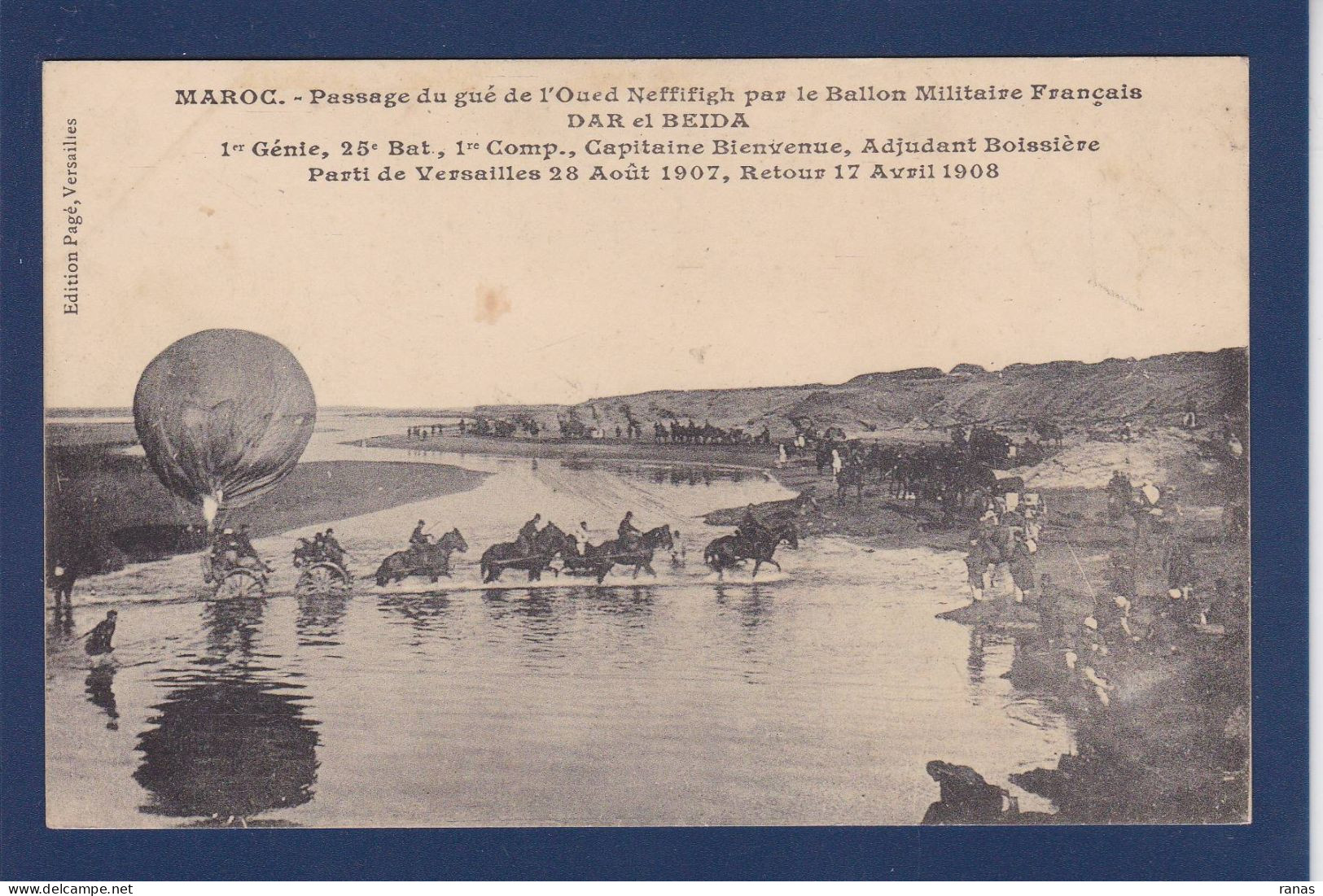 CPA Aviation > Montgolfières Militaria Non Circulée Maroc - Balloons