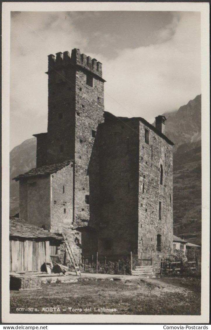 Torre Del Lebbroso, Aosta, C.1930 - Brunner Foto Cartolina - Aosta