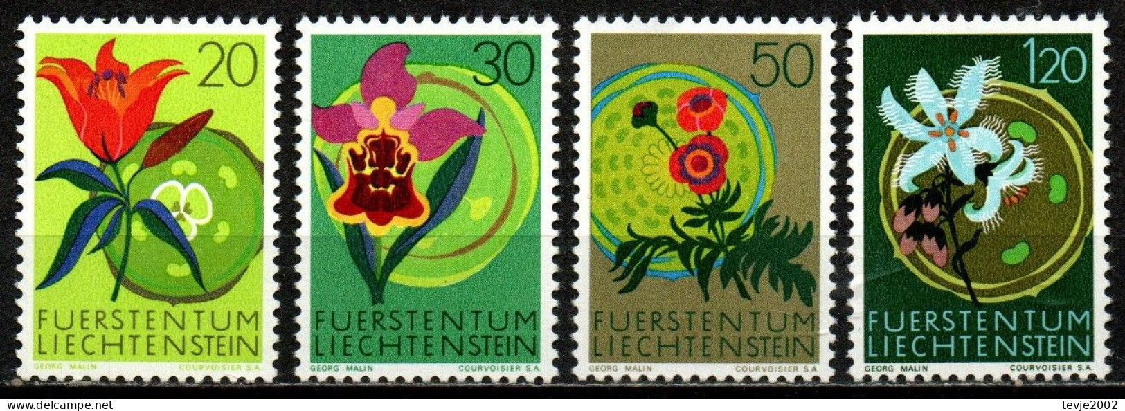 Liechtenstein 1970 - Mi.Nr. 521 - 524 - Postfrisch MNH - Blumen Flowers - Andere & Zonder Classificatie