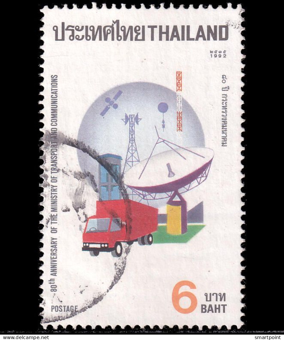 Thailand Stamp 1992 80th Anniversary Of The Ministry Of Transport And Communications 6 Baht - Used - Tailandia