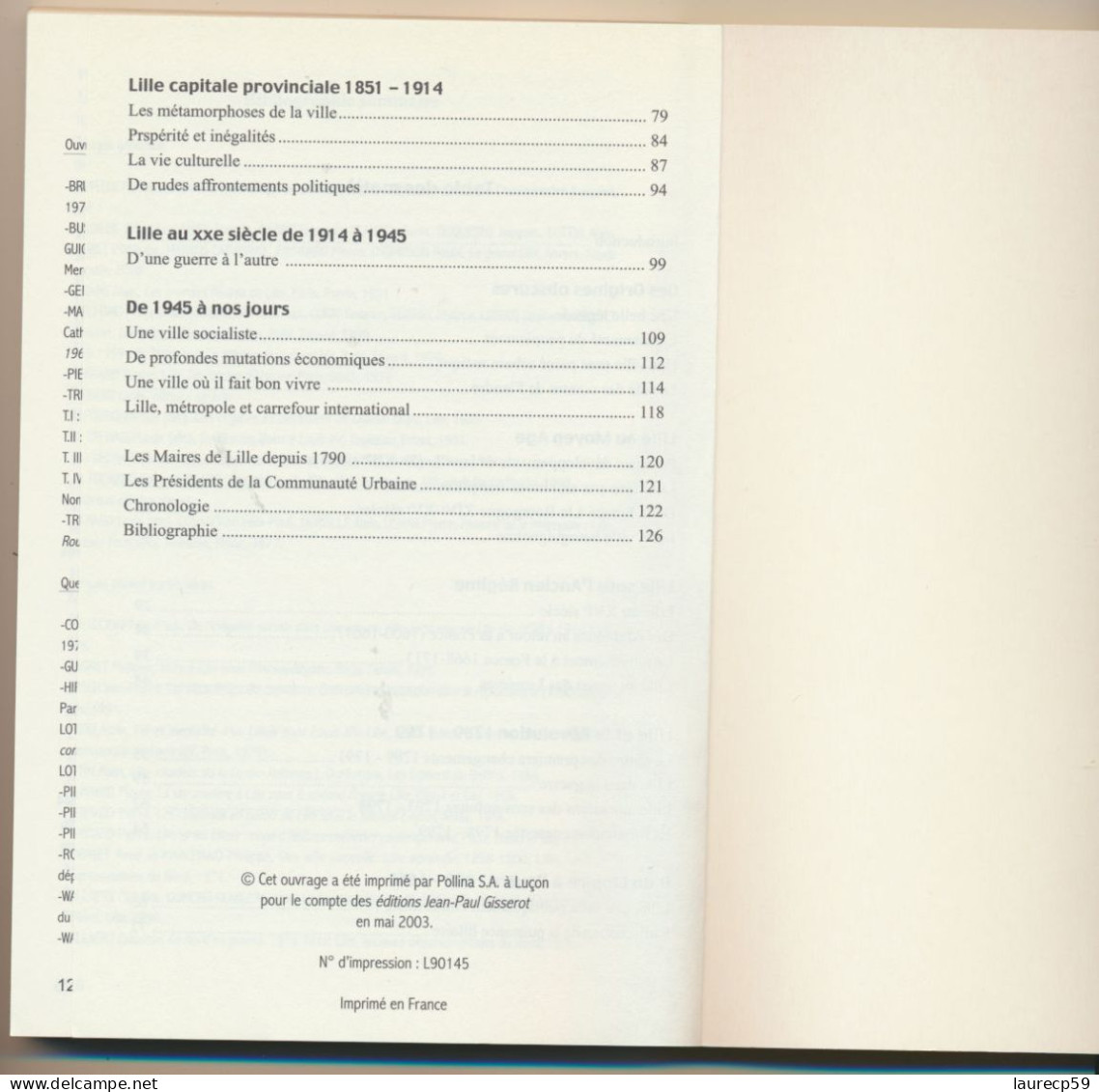 Livre - Histoire De LILLE - écrit Par Philippe MARCHAND - éditions JP. GISSEROT 2003 - Picardie - Nord-Pas-de-Calais