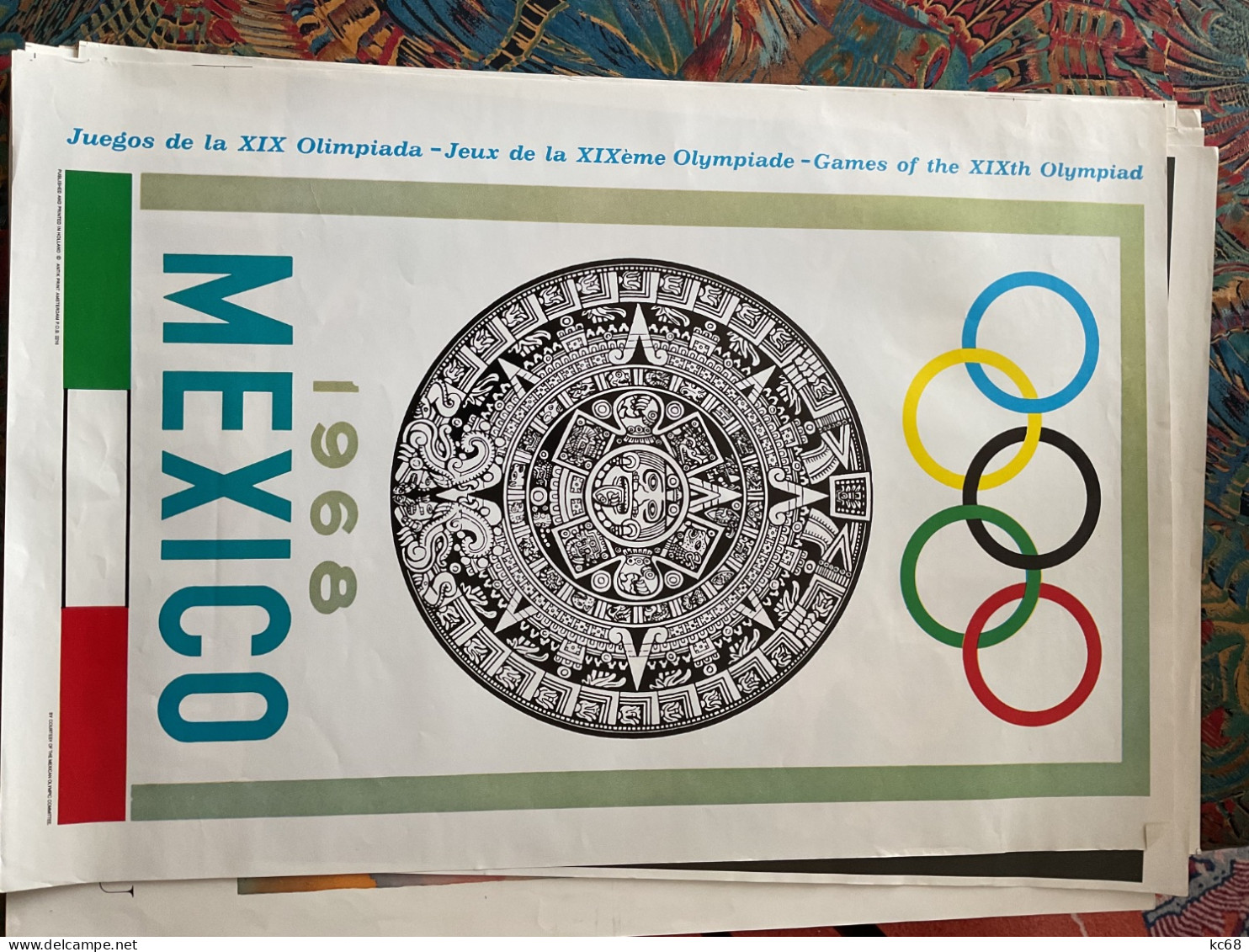 Affiche Jeux Olympiques D'été 1968 MEXICO - 550 X 810  - A1 - Affiches