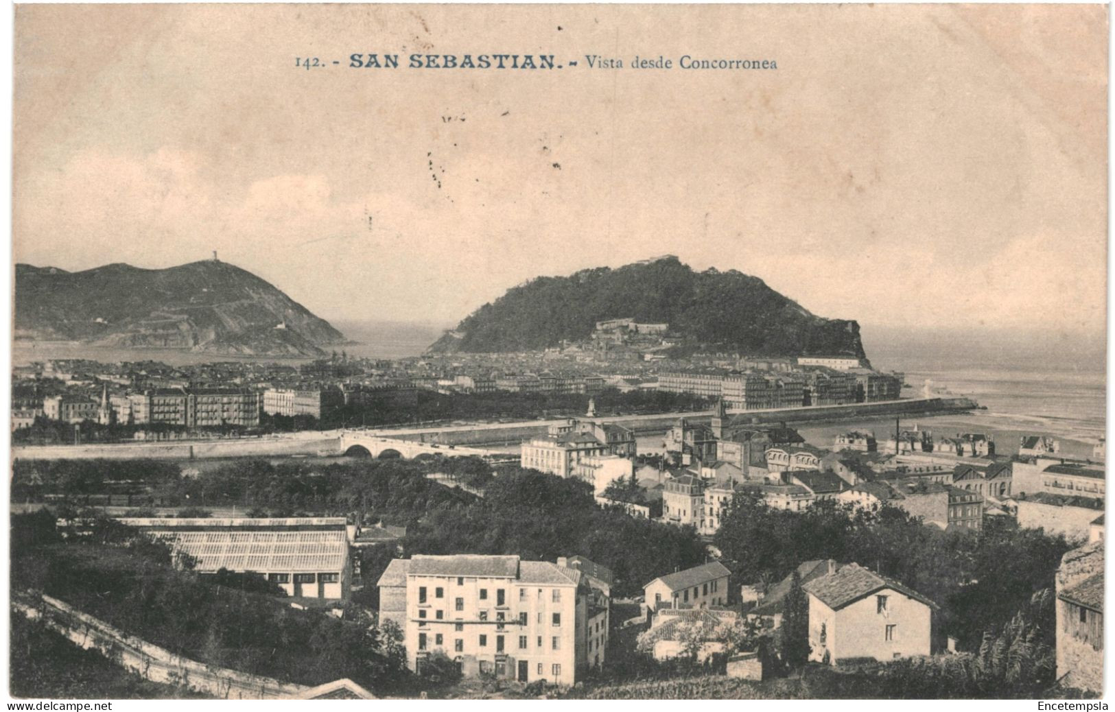 CPA Carte Postale Espagne  San Sebastian Vista Desde Concorronea 1909 VM80632 - Guipúzcoa (San Sebastián)