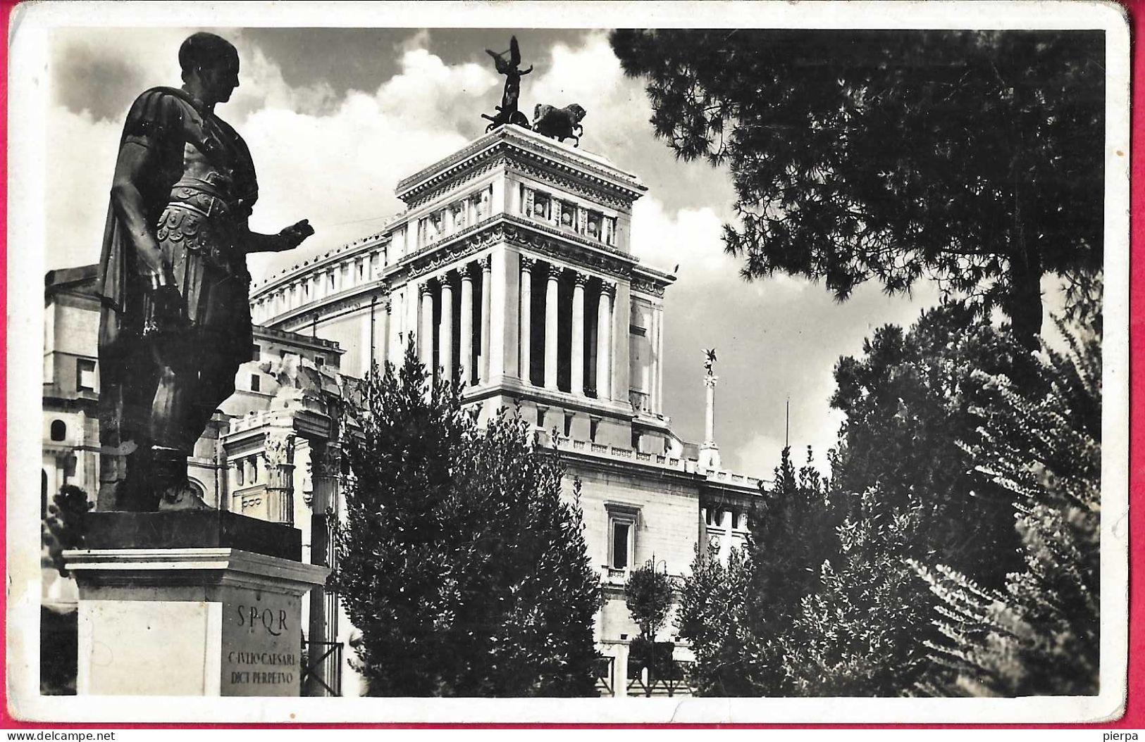 ROMA- ALTARE DELLA PATRIA - STATUA DI G. CESARE - FORMATO PICCOLO - ED. ORIGINALE ALTEROCCA - NUOVA - Altare Della Patria